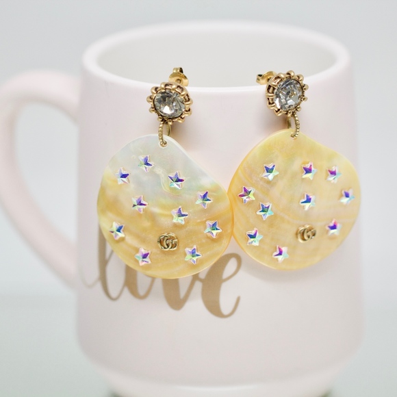gucci shell earrings